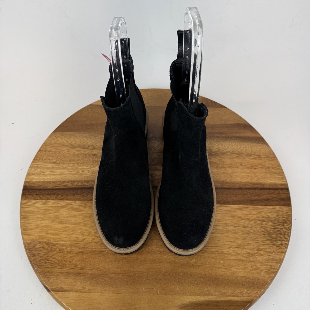 Womens Blondo Matilda Black Suede Waterproof Lug Sole Heel Chelsea Boot Size 8 M - Picture 4 of 9